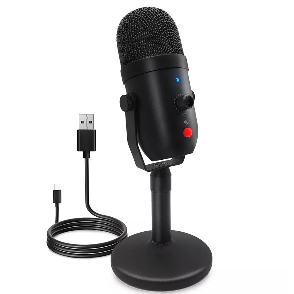 Купи Professional USB Recording Condenser Microphone Desktop Studio Microphone For Streaming Recording Studio Video Microfon Hot Sale за 1,516 рублей в магазине AliExpress