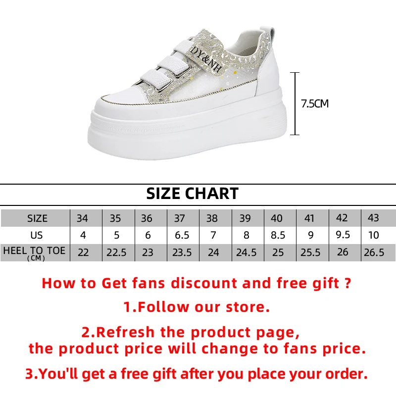 7.5CM Chunky Sneaker 2023 Fashion Air Mesh Hook&Loop Female Breathable Hidden Heels Casual Women Vulcanize Platform Woman Shoe