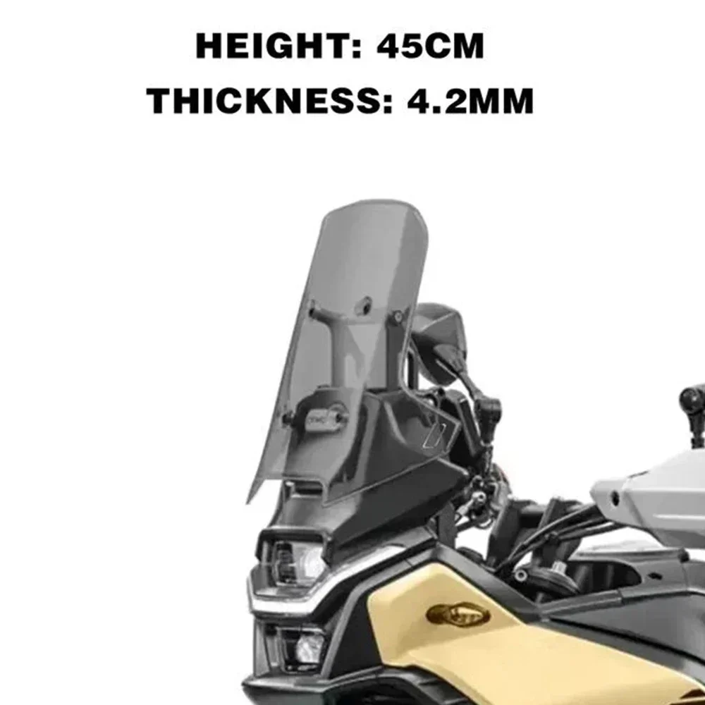 

Для CFMOTO 450MT MT450 ветровое стекло, дефлекторы ветра 450MT, приподнятое лобовое стекло для cf moto 450MT, аксессуары