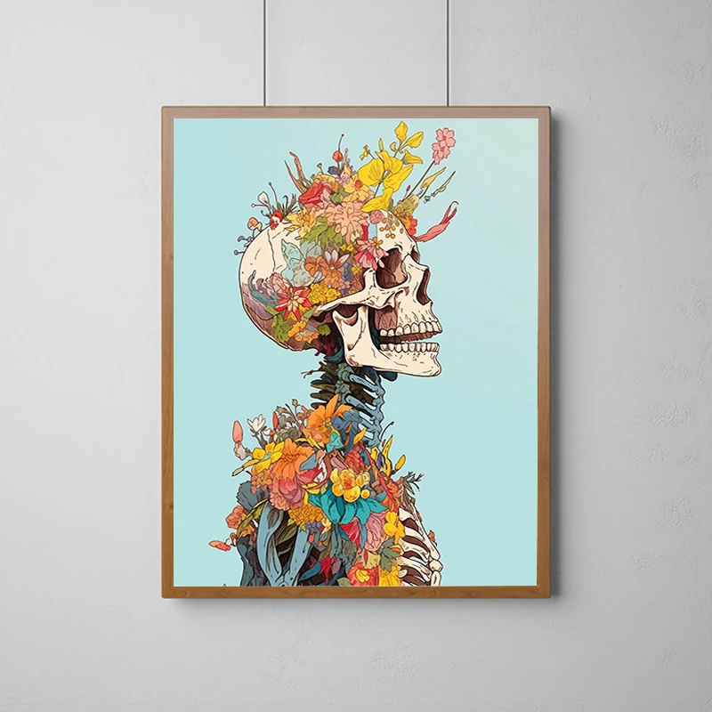 Анатомический скелет доска постер украшение для спальни декор комнаты