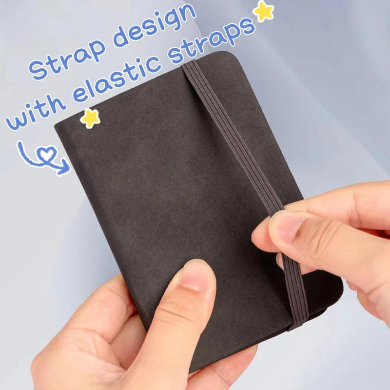 A7 Notepad Business Strap Diary PU Leather Book Conference Book Student Notebook Portable Pocket Handbook School Supplies enlarge