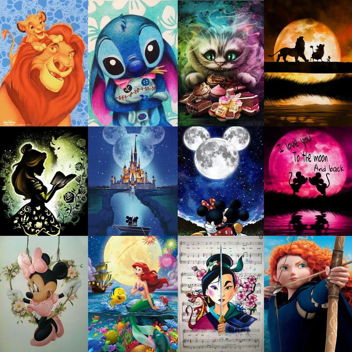 

Disney Paint By Numbers For Adults Mickey Mouse Princess Cartoon Characters Diy Anime for Children New Year Gift Home Decor