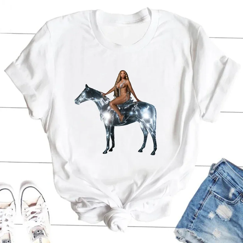 Футболка Beyonce с рисунком эпохи Возрождения и мировой тур хлопковая футболка из 2023