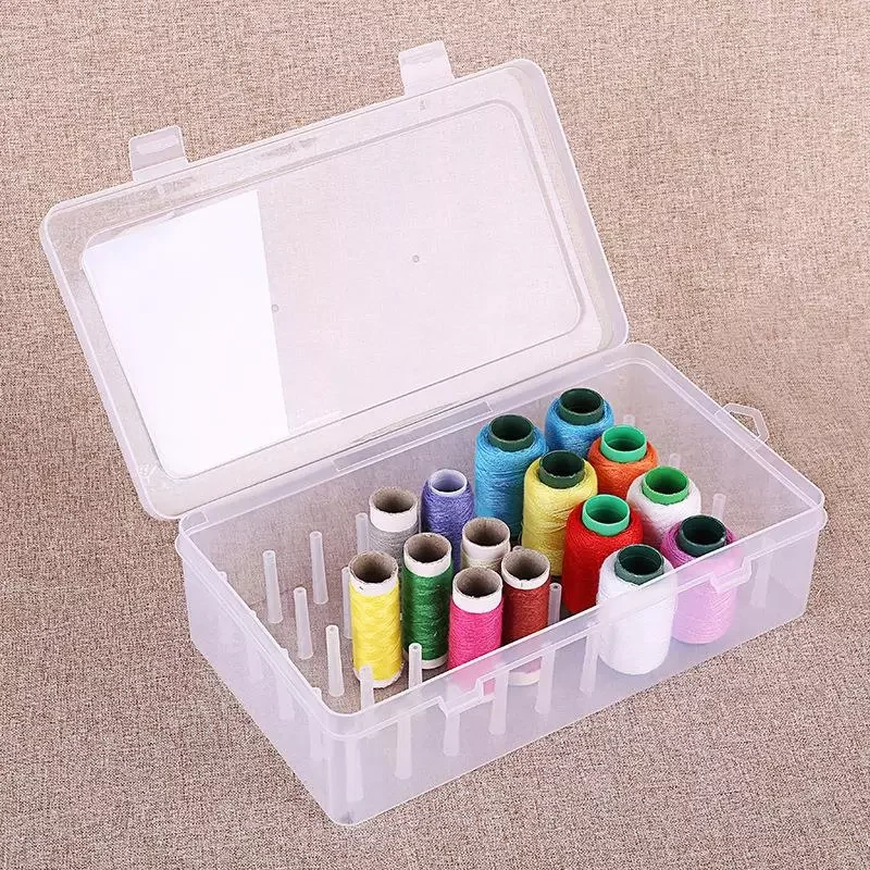 

42 Axis Sewing Threads Storage Box Bobbin Carrying Case Container Holder Transparent Needle Wire Storage Organizer Sewing Reel