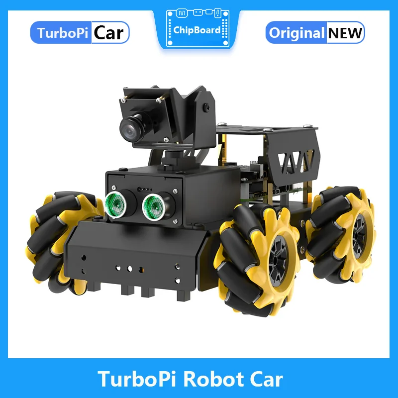

TurboPi Omnidirectional Mecanum Wheels Robot Car Kit for Raspberry Pi with Camera Open Source Python for Beginners