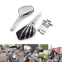 rts aftermarket universal motorcycle parts claw skull skeleton hand rearview mirror for kawasaki ninja vn 750 800 900 1500 1600