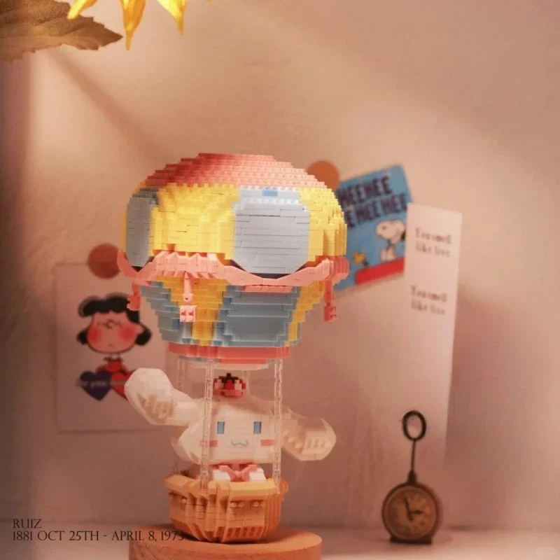 Sanrio милые строительные блоки Cinnamoroll маленькие частицы луна модель рыцарь сборка