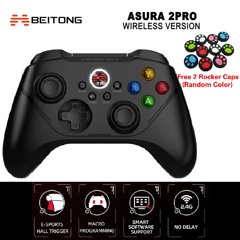 

BEITONG Asura 2 PRO Gamepad USB 2.4G Ergonomic Joystick Enhanced Vibration Wireless Game Controller for Steam PC Android