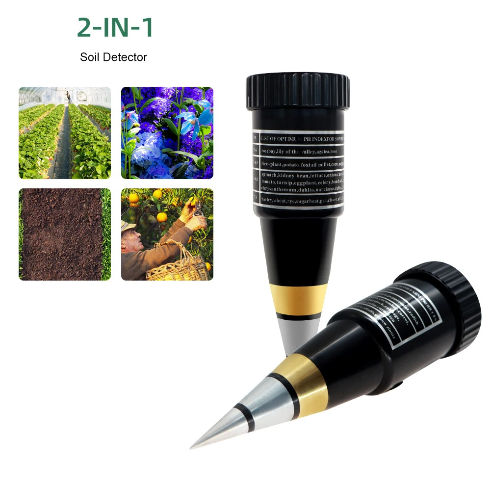 

1pcs Soil Moisture PH Meter Acidity Humidity Tester Metal Sensor for Garden Lawn Farm Planting Garden Tool