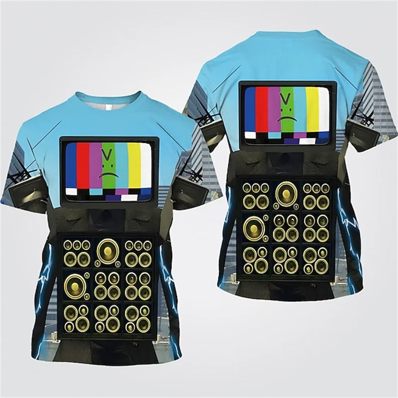 Футболка с 3D-принтом унитаза коротким рукавом