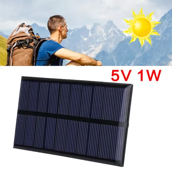 

New 0.125W/0.15W/0.25W/1W 5V Mini Solar Panel Charger Polycrystalline Portable DIY Battery Charger Module for Phone Outdoors