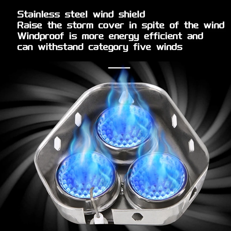 Туристическая газовая горелка для кемпинга 3 головки 5800 Вт