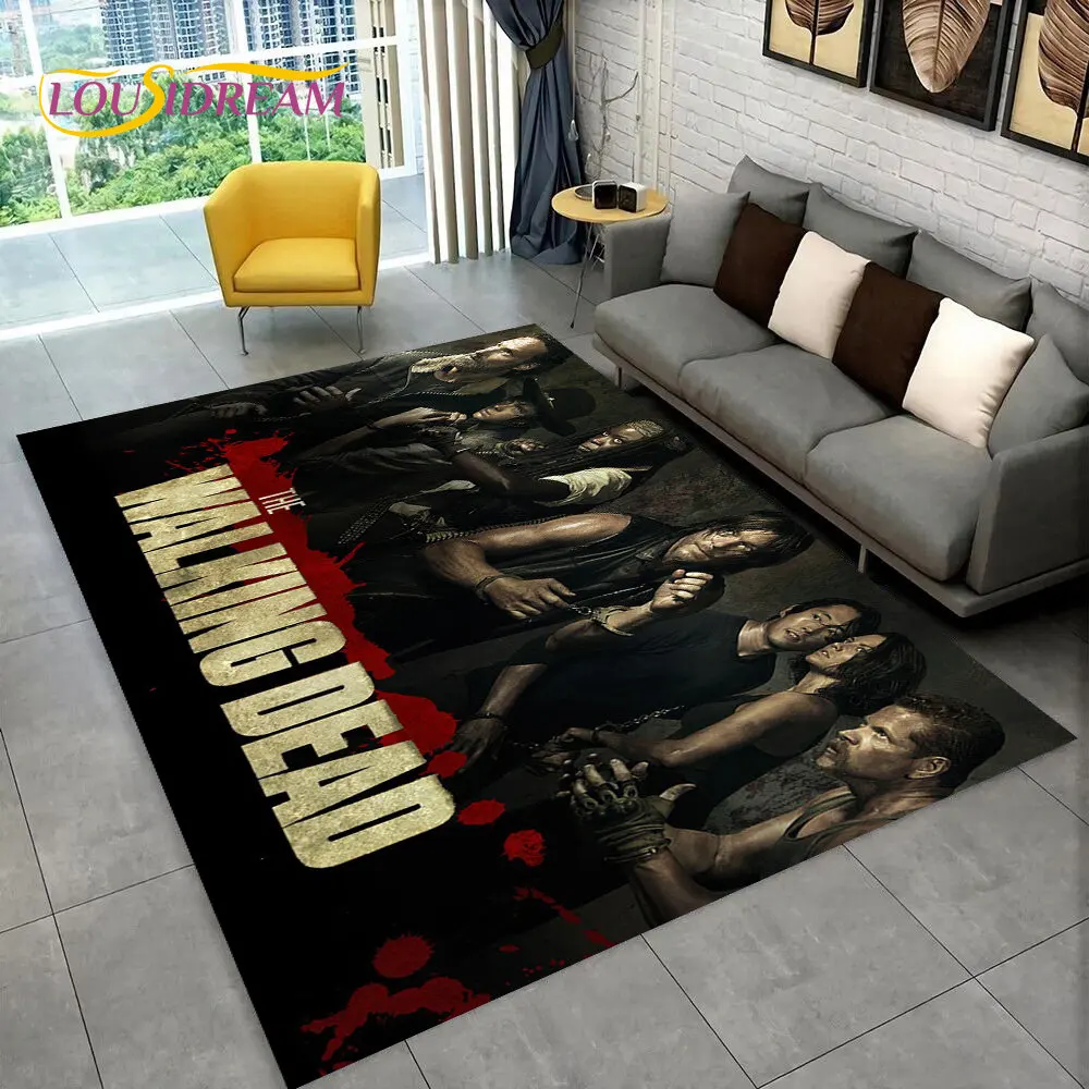 

The Walking Dead Horror Area Rug Large,Carpet Rug for Living Room Bedroom Sofa Doormat Decoration,Kids Play Non-slip Floor Mat