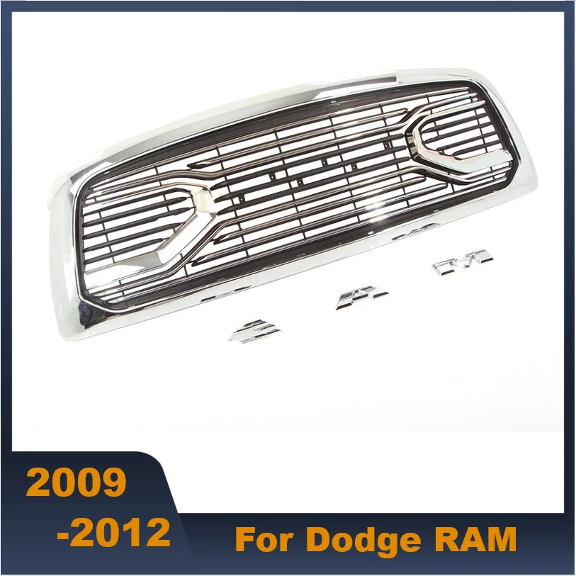 

High Quality ABS Front Middle Grill Racing Grills Full Good Quality Chrome Fit For Dodge Ram 1500 2009-2012
