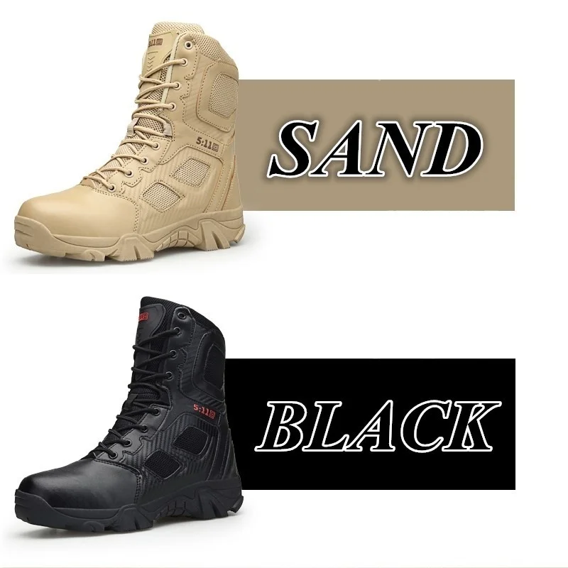 2019 Military Tactical Boots Leather Desert Outdoor Combat Army Hiking Shoes Travel Botas Male Trekking39-47 | Обувь