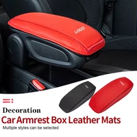 leather car handrest armrest box mats cover hand pad for mini coopers one countryman f54 f55 f60 f56 car accessories decoration