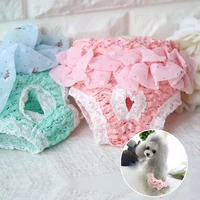 pet panties strap sanitary adjustable dog lace underwear diapers physiological pants washable female dog panties underwear brief