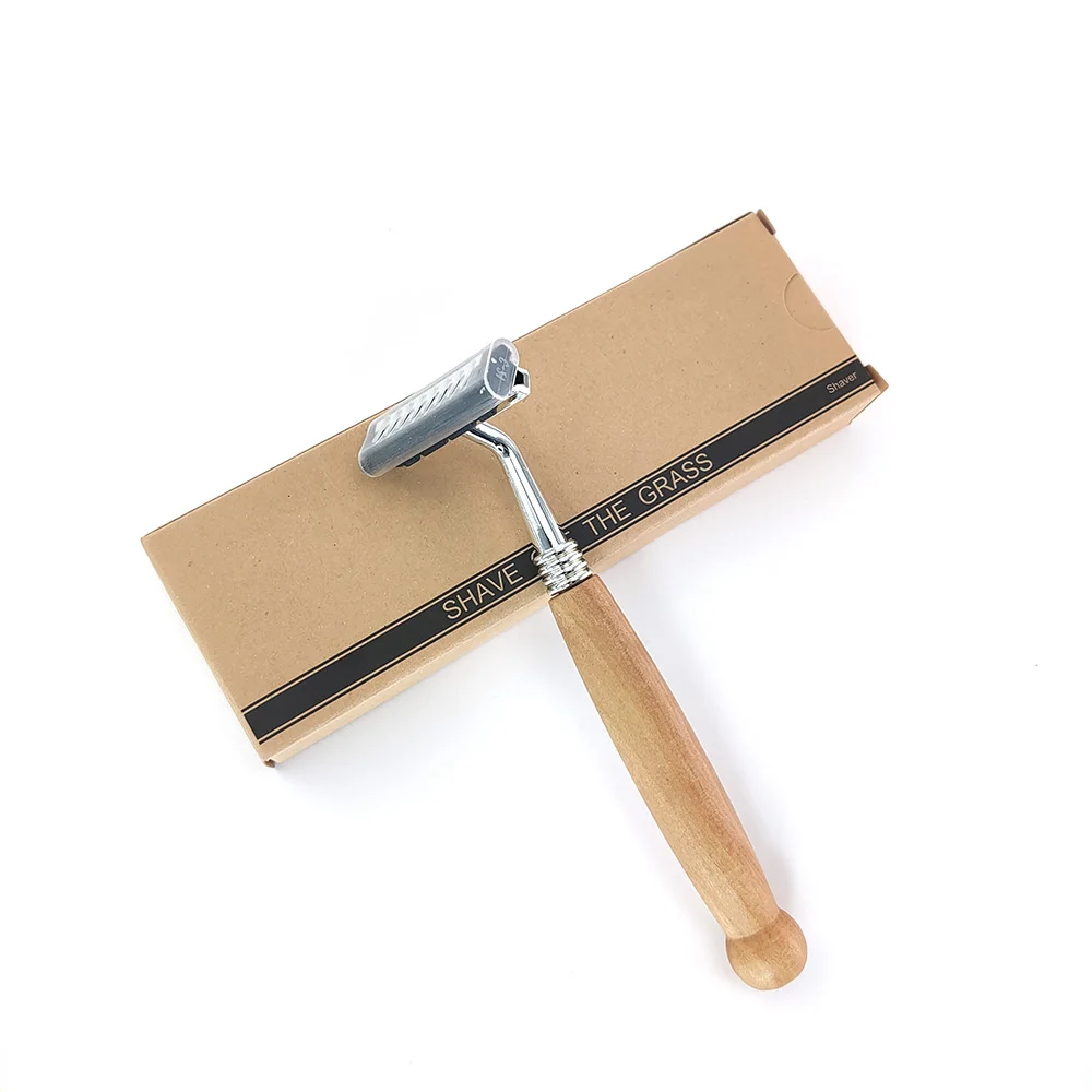 Экологически чистая многоразовая деревянная бритва не одноразовая нержавеющая