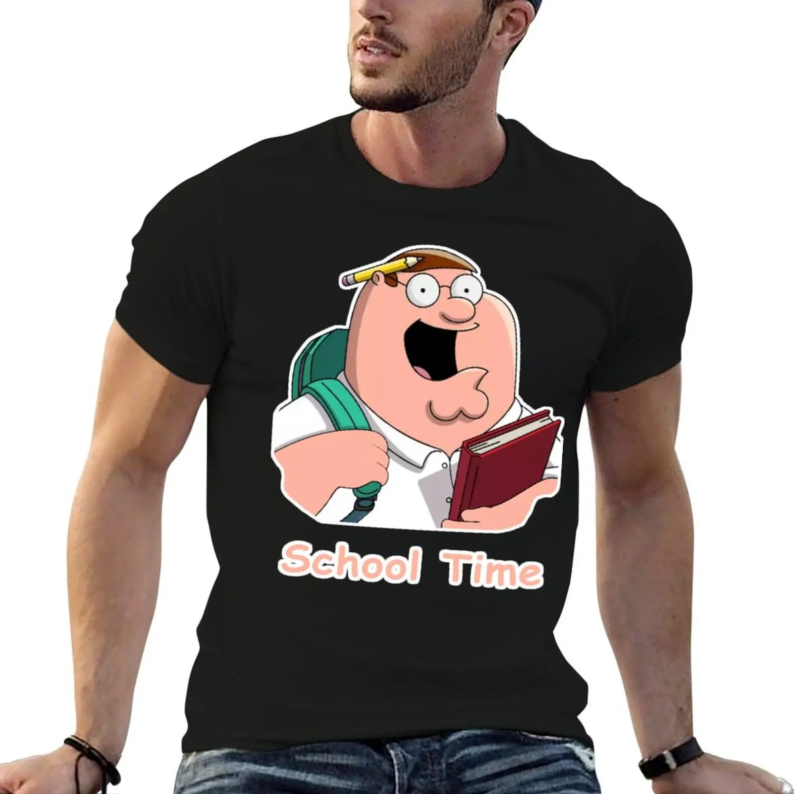 Фото Футболка Peter Griffin School Time, повседневная базовая футболка с короткими рукавами №1