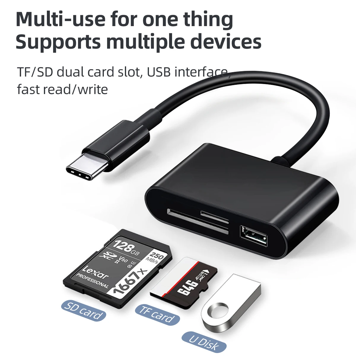

Type C To SD Card Reader OTG USB Cable Micro SD/TF Data Transfer for Macbook CellPhone Card Reader Adapter Samsung Huawei