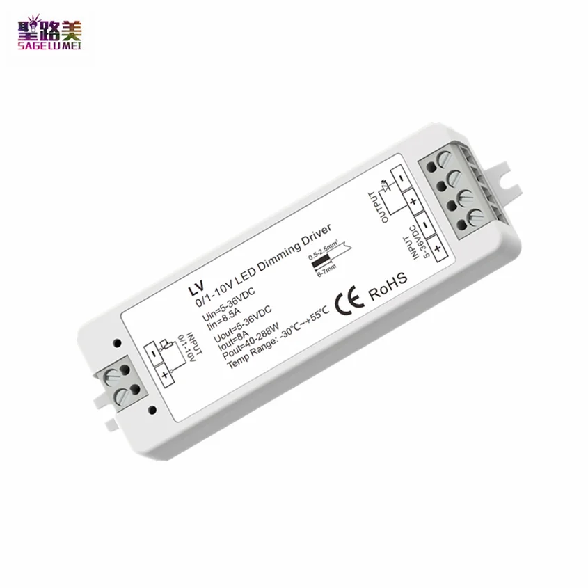 

LV 8A * 1CH 5v-36 В постоянного тока 12В 24В CV 0/1-10 В логарифмический контроллер приглушения сигнала, ШИМ постоянное напряжение для одноцветной ленты