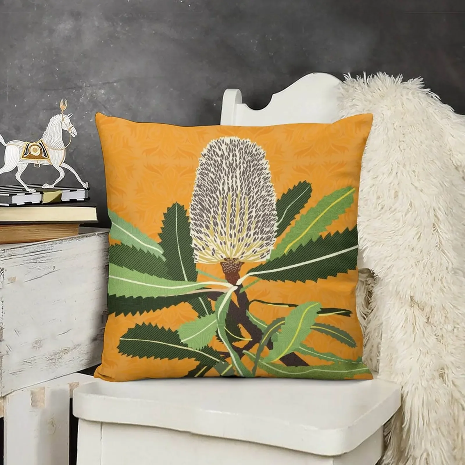 Банксия Цветок Родной Австралийский Декоративная Подушка Наволочка