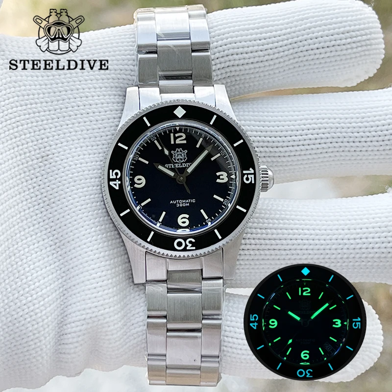 

STEELDIVE SD1952 Japan Seiko-NH35A Movt Automatic Mechanical Watch Men Ceramic Bezel C3 luminous Sapphire Glass 300M Diver Watch
