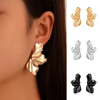 retro flower shape earrings womens fashion new irregular petal earrings girls simple accessories 2022 new