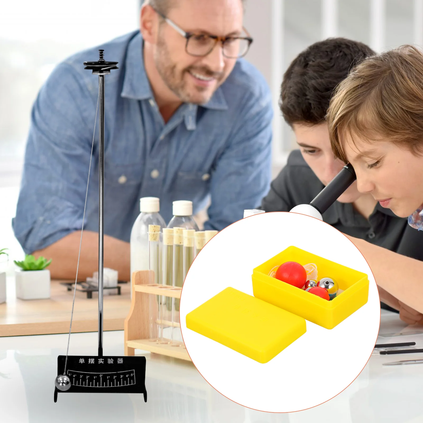 

Mechanical Experiment Equipment Toys Kids Single Pendulum Ball Physical Plastic Teaching Device Demonstrator Tool Child