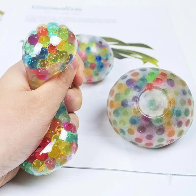 

6cm Squishy Toy Ball Cool Bead Gel Stress Relieve Ball Autism/adhd Ball Diy Fidget Toy Stress Sensory Gadget Relief J3p6