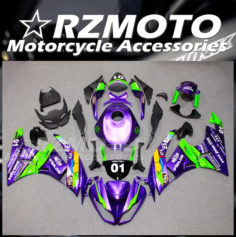 

Новый комплект обтекателей из АБС-пластика подходит для Kawasaki Ninja ZX-6R ZX6R 636 599 2009 2010 2011 09 10 11 12 Кузов + Крышка Резервуара фиолетовая