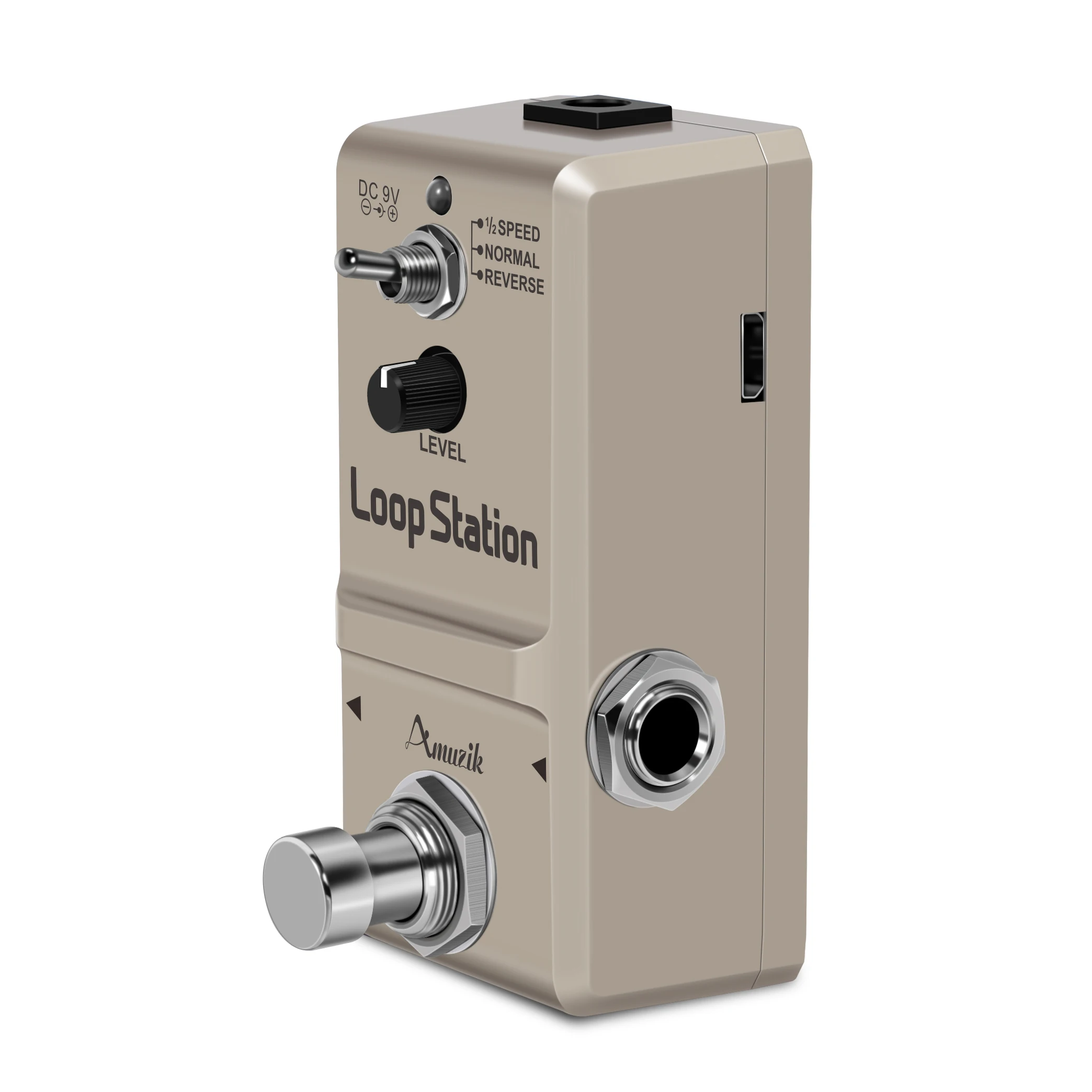 Amuzik LN-332S Loop Station Looper Effects Pedal Unlimited Overdubs 10m Of Looping 1/2 Time Reverse enlarge