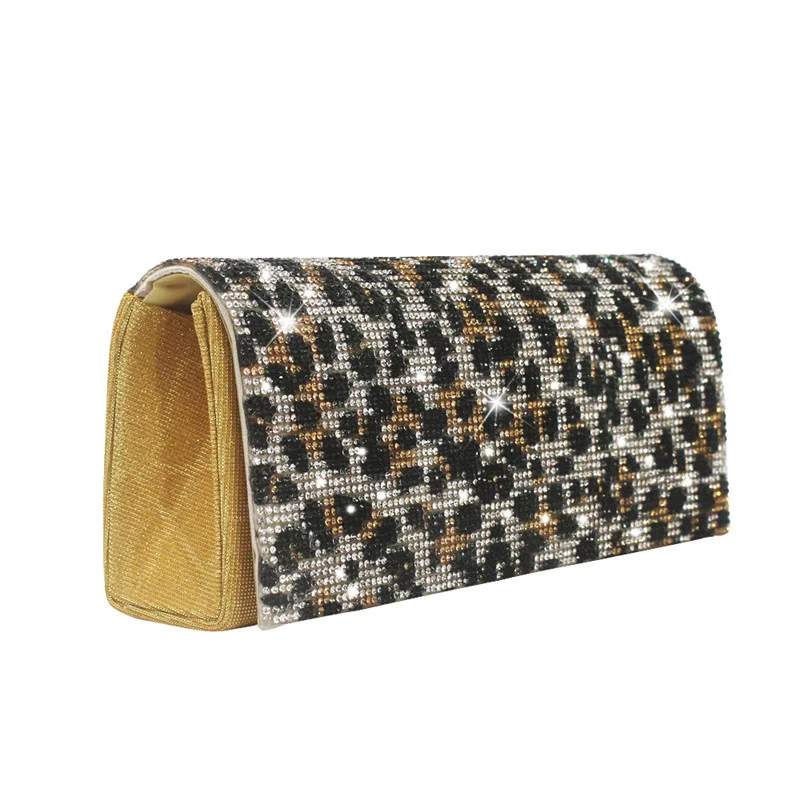 

Fashion Rhinones Evening Clutch Bag for Women Shiny Dinner Party Wedding Purses Handbag Female Underarm Shoulder Bag
