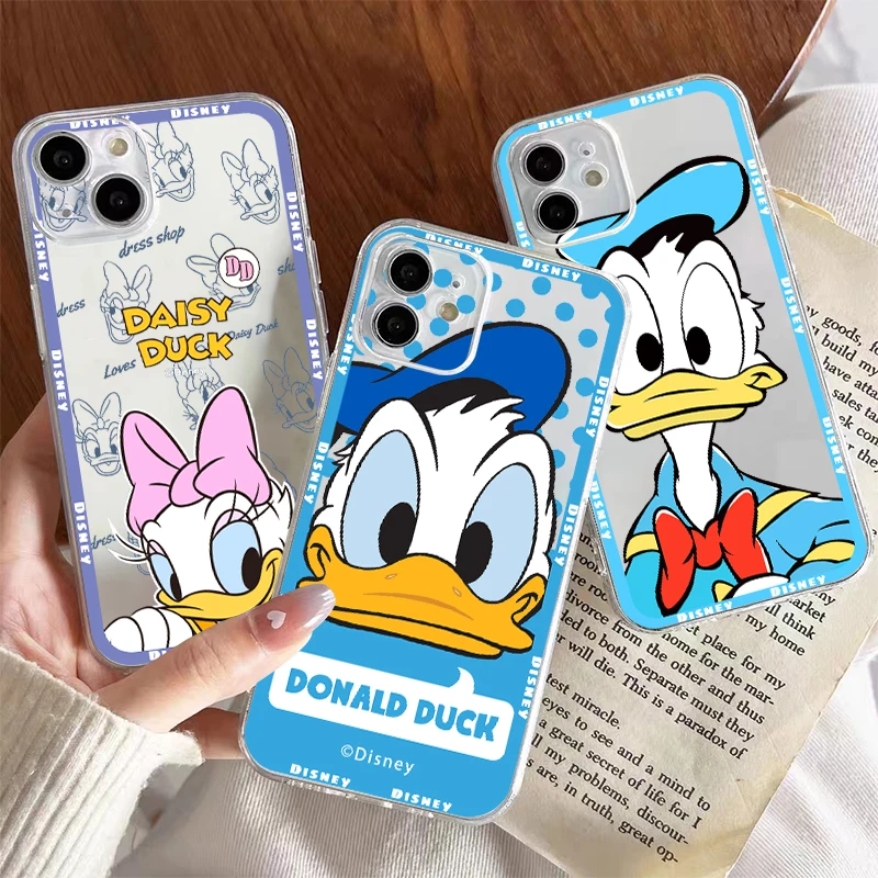 Disney Donald Duck For Apple iPhone 13 12 11 Pro Max Mini X XR XS Max 6 6S 7 8 Plus Phone Case Funda Liquid Silicon Coque