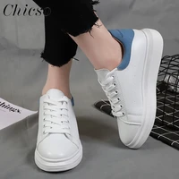 womens white sneakers 2022 spring autumn new patchwork ladies lace up casual vulcanized shoes running walking sport shoes