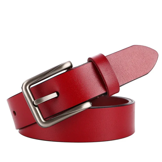 100% Genuine Leather Women's Belts for Women Luxury Brand Design Fashion Casual Retro High Quality Cow Skin Belt Woman