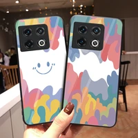 summer ice cream smile face tempered glass case for oneplus 10 pro nord n10 n100 2 5g 9 8 8t 7 7t pro 9r 9rt 6 6t abstract cover