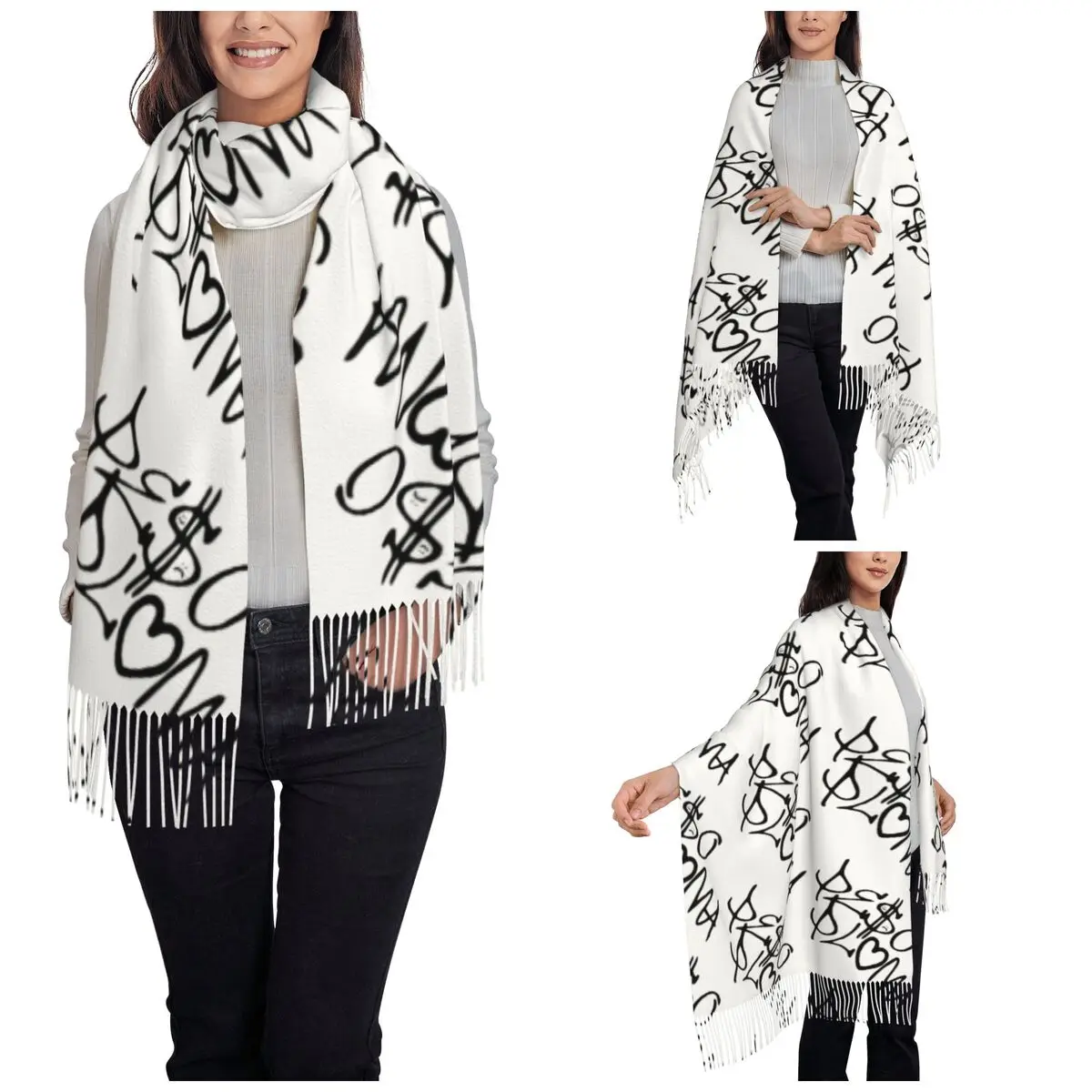 Женский шарф с логотипом pespluma зимние теплые шали и накидка длинная шаль в стиле