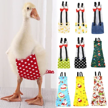 Farm Pet Diaper Goose Duck Chicken Poultry Duck Diaper Goose Diaper Lovely Adjustable Linkhole Fabric Bow Knot Goose Duck Diaper 1