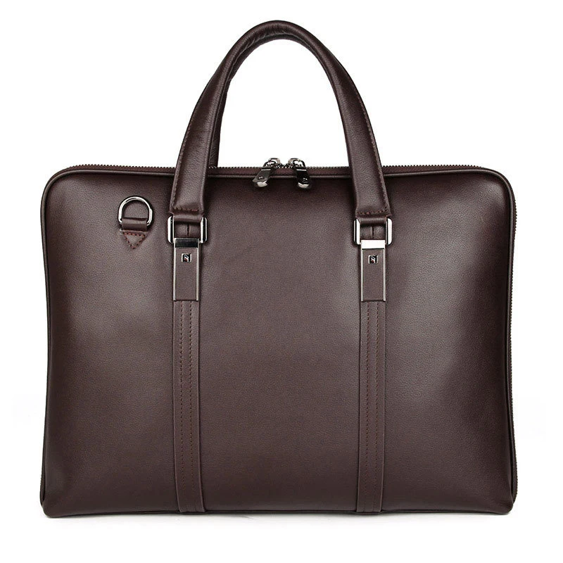 2023 New Luxury Cow Genuine Leather Business Men's Briefcase Male Shoulder Bag Men Messenger Laptop Computer Designer Bags