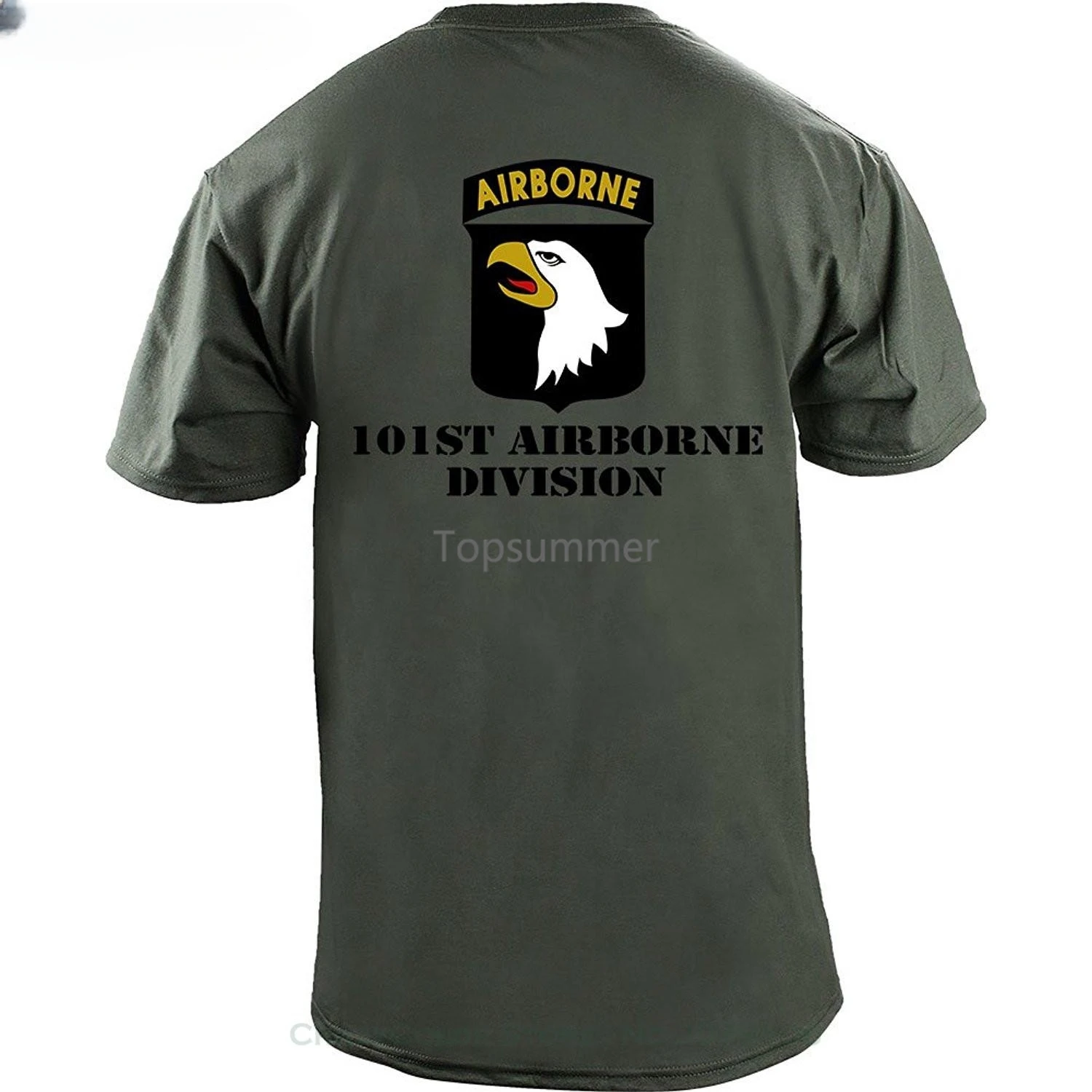 

Short Sleeve Funny Design Army 101St Airborne Division Full Color Veteran T-Shirt