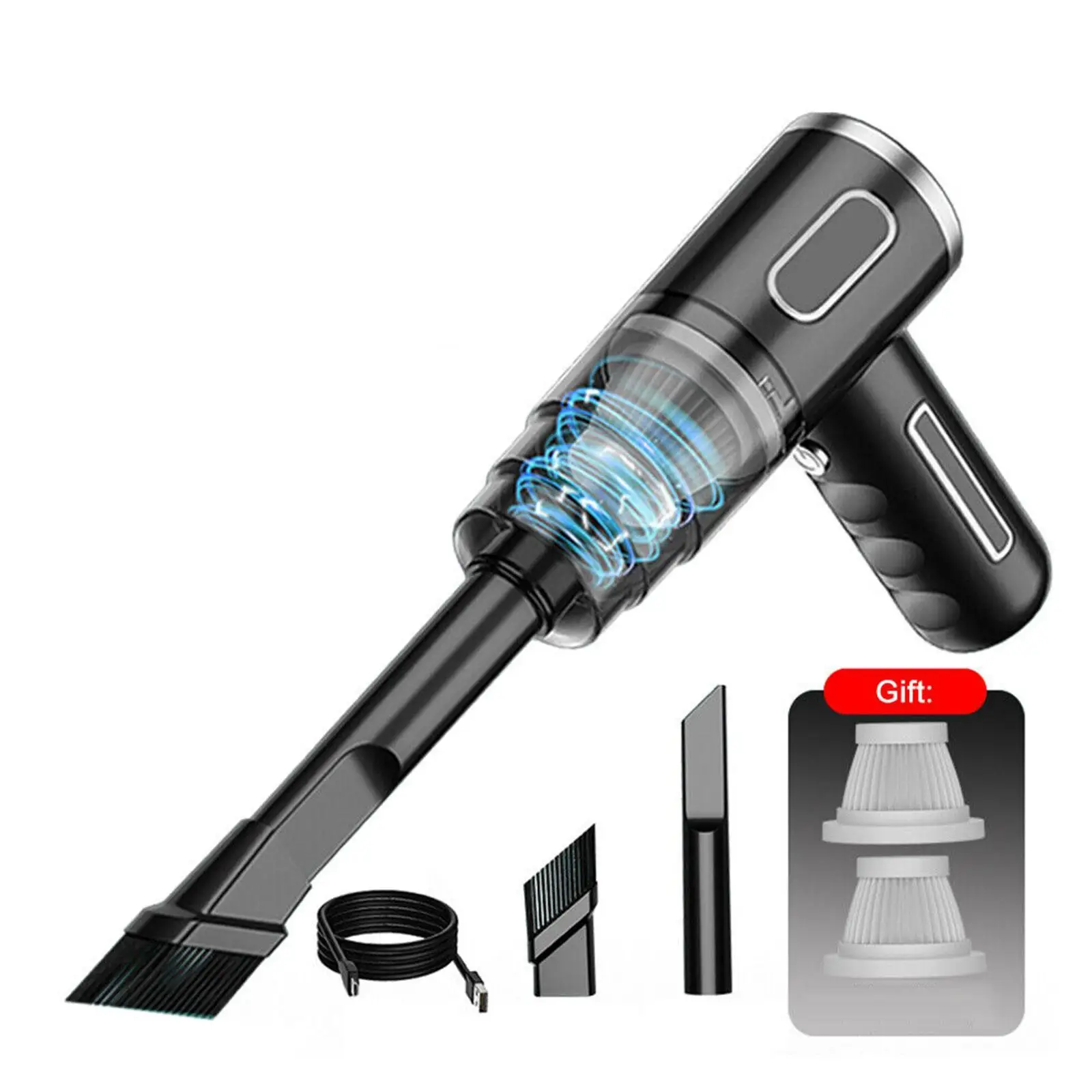 

5000PA 120W Cordless Mini Car Vacuum Cleaner Portable Household Dual-Use Wet Dry Vacuums Cleaner USB Rechargable Handheld