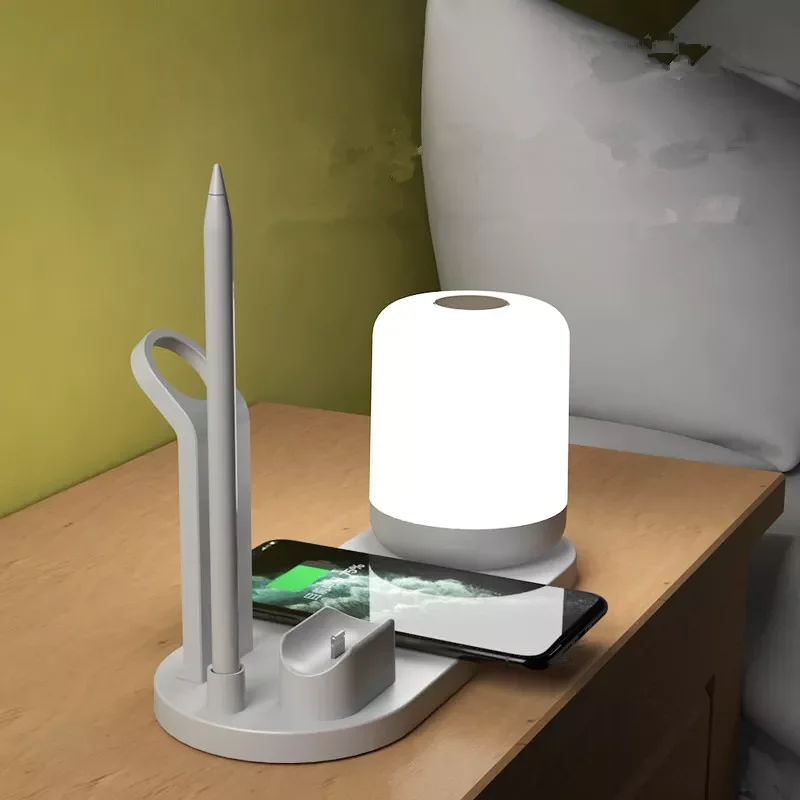 

2021 Wireless Charging Lamp For iphone Wireless Chargers LED Desk Lamp Phone Chargers For Mobile Phone Watch for Airpods