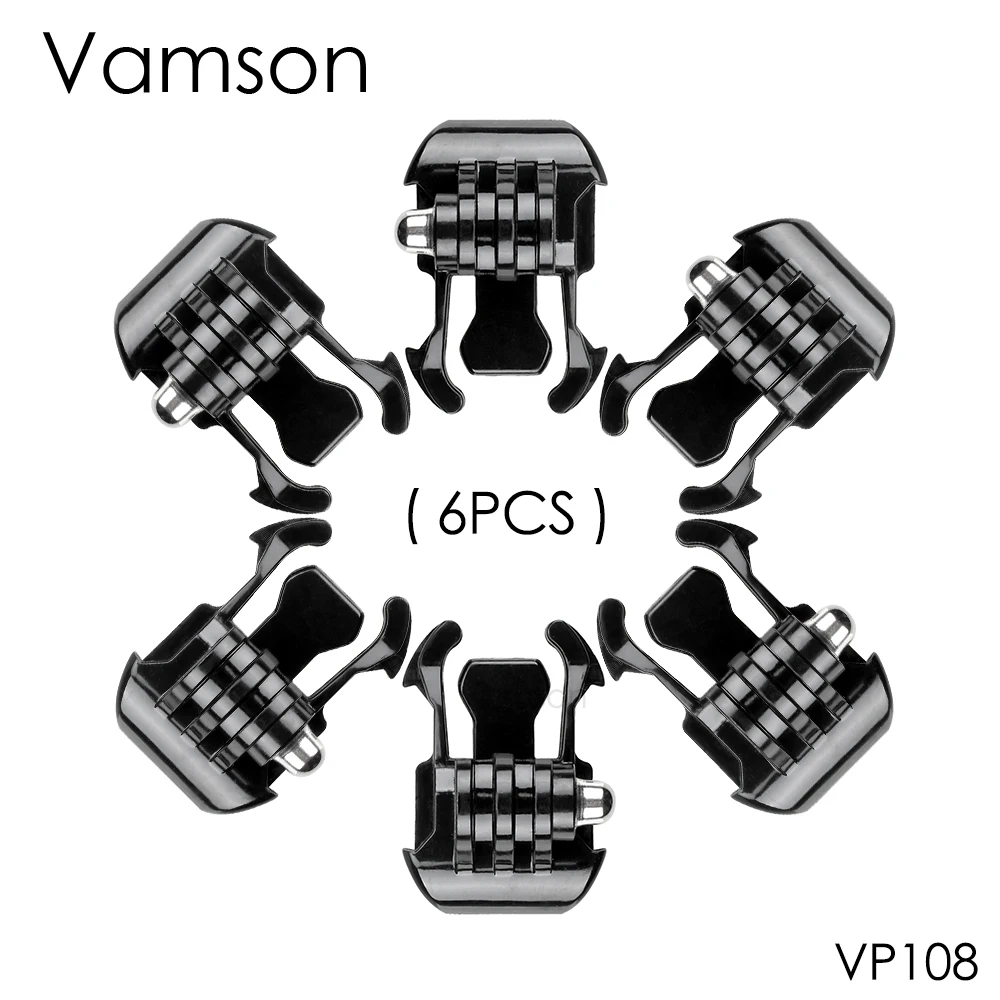 

Vamson for GoPro Accessories Helmet Mount Base Adapter Buckle With Long Screw For Gopro Hero 10 9 8 7 for Insta360 One X2 VP108