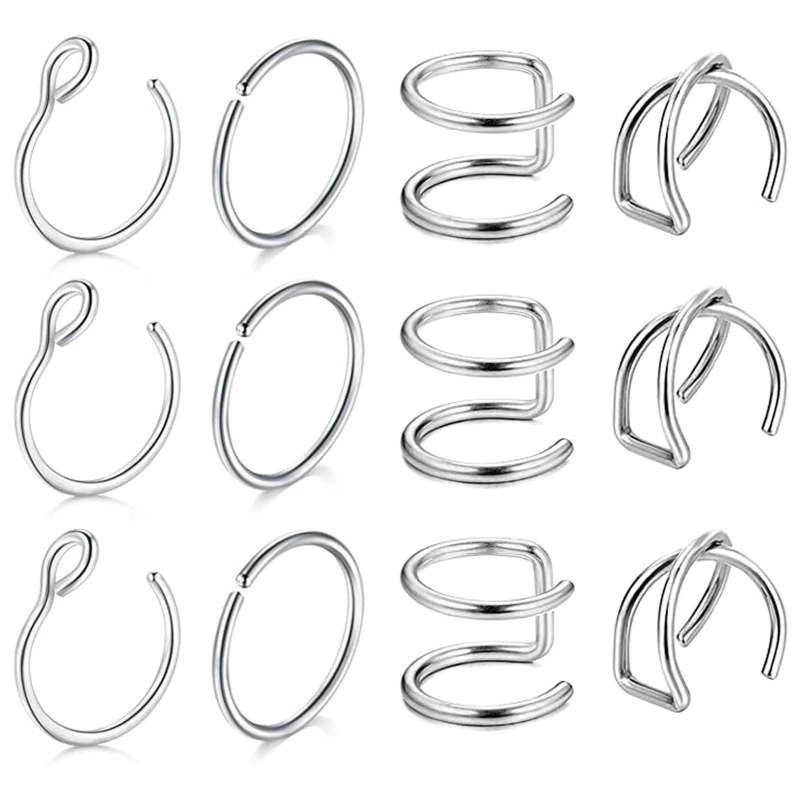 Комплект из кольцо и кольца розовое золото 12 шт. | Украшения аксессуары