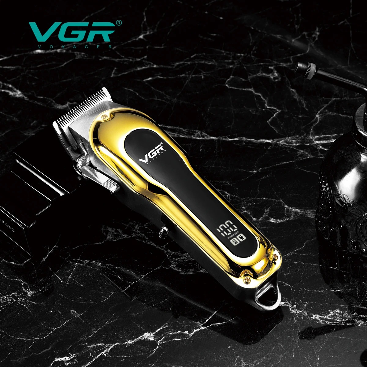 VGR Hair Clipper Professional Hair Cutting Machine Rechargeable Hair Trimmer Adjustable Barber Cordless Digital Display V-680 images - 6