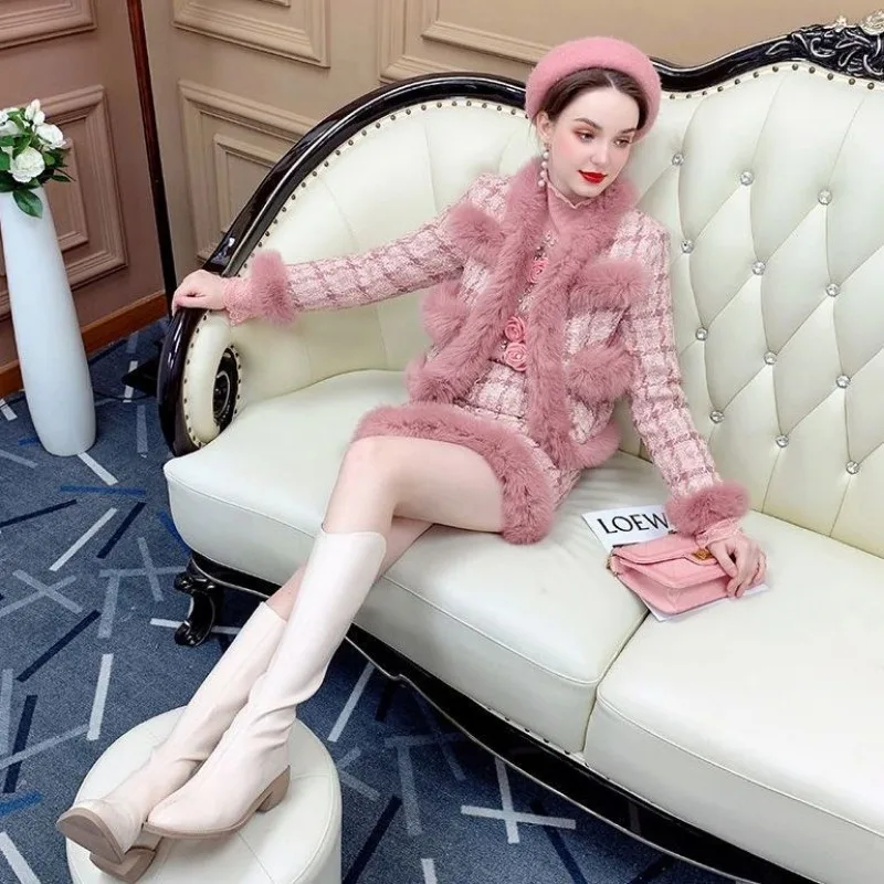 Женское платье во французском стиле темпераментная Милая ветровка и юбка для