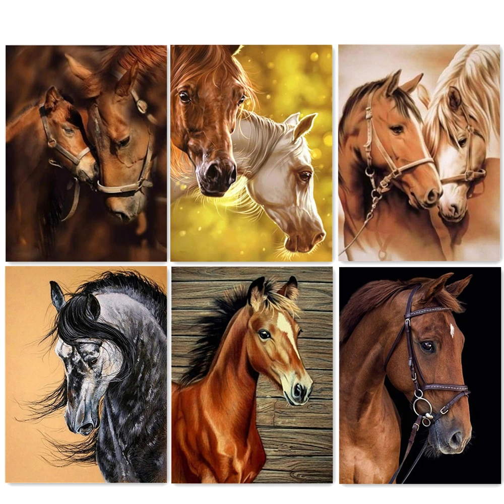 

All Kinds Horses DIY 5D Diamond Painting Full Drill Square Round Embroidery Mosaic Art Picture Of Rhinestones Home Decor Gifts