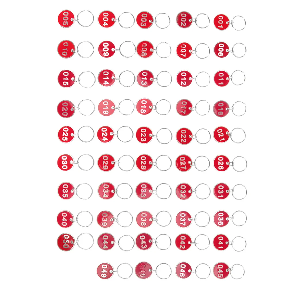

50 шт. Подвески с цифрами, практичные металлические таблички с цифрами, идентификационные метки для багажа, кольцо для ключей, этикетки для о...
