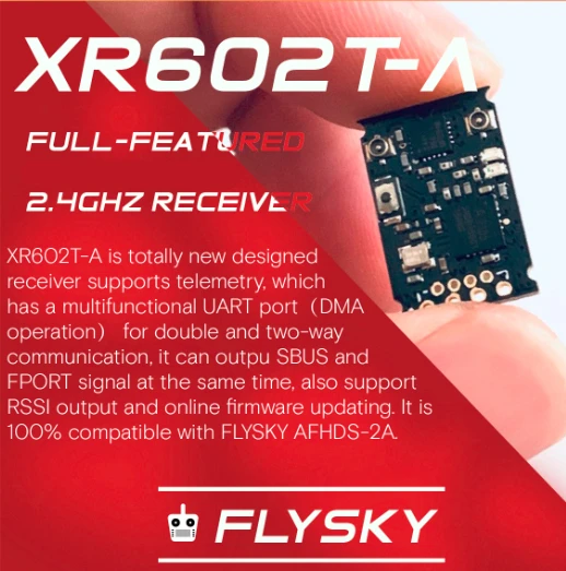 XR602T-A2 2,4G 14CH FLYSKY AFHDS 2A SBUS Телеметрия RSSI микроприемник двойная антенна для FLYSKY I6X I6 I6s передатчики